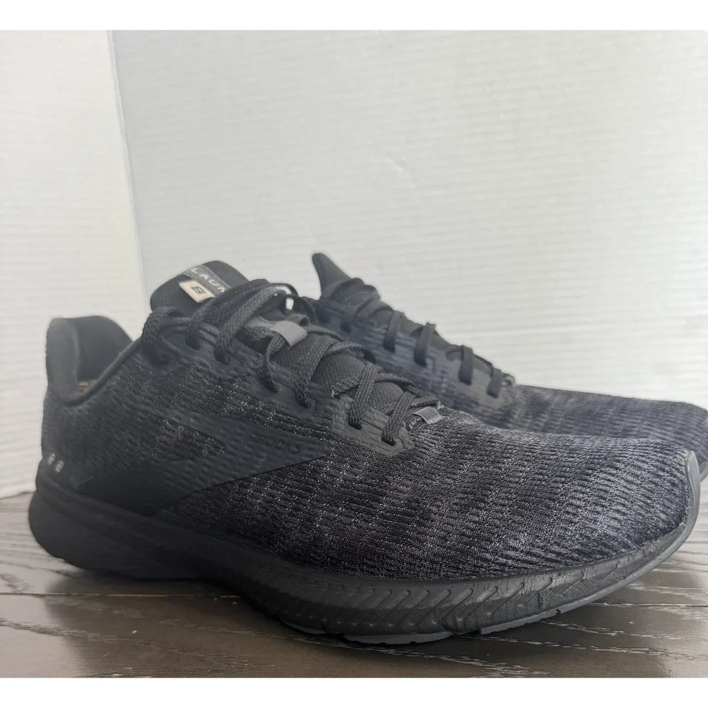 BROOKS Launch 8 Mens Size 14 D Black Lace Up Athletic Sneakers Shoes